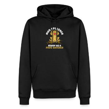 Frog Catcher Mud Splasher Frog - Männer Premium Bio Hoodie - Schwarz - Vorne - Nico (187cm)