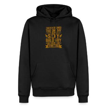 Sexy Bald Guy Killing It - Men’s Premium Organic Hoodie - black - Front - Nico (187cm)