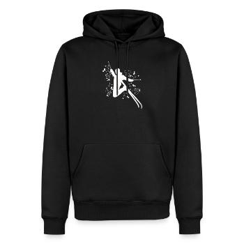Ski alpin Sports d’hiver Ski nordique - Sweat à capuche Premium bio Homme - noir - Devant - Nico (187cm)