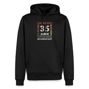 35 Years Lifetime Countdown - Men’s Premium Organic Hoodie - black - Front - Nico (187cm)
