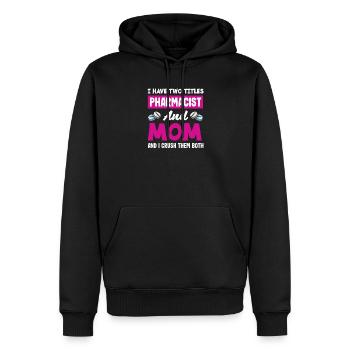 Maman pharmacienne Crush Boths Pharmacien - Sweat à capuche Premium bio Homme - noir - Devant - Nico (187cm)