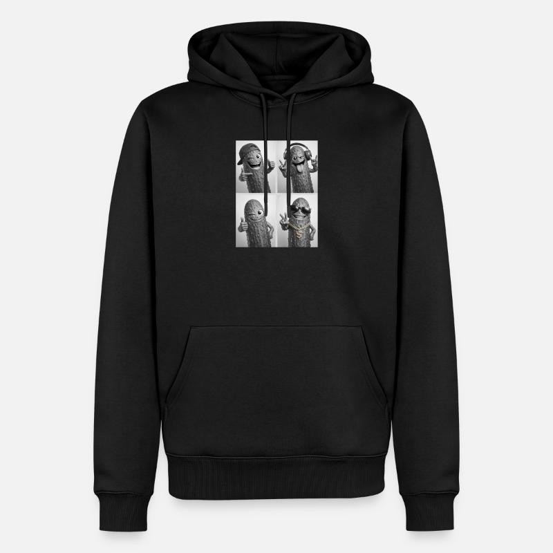 Cornichon - Sweat à capuche Premium bio Homme - noir
