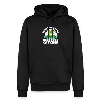 Frog Catcher Pond Protector Frog - Männer Premium Bio Hoodie - Schwarz - Vorne - Nico (187cm)