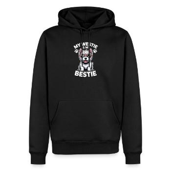 West Highland White Terrier Spruch Westie Geschenk - Männer Premium Bio Hoodie - Schwarz - Vorne - Nico (187cm)