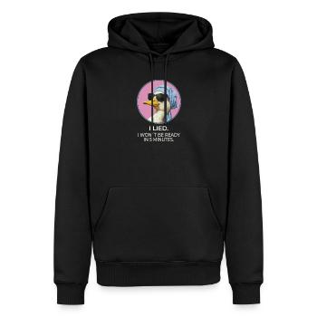 I Song Duck – Style Statement Drôle - Sweat à capuche Premium bio Homme - noir - Devant - Nico (187cm)