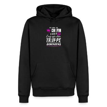 Chefin dieser Engagierten Truppe Chefin Geschenke - Männer Premium Bio Hoodie - Schwarz - Vorne - Nico (187cm)