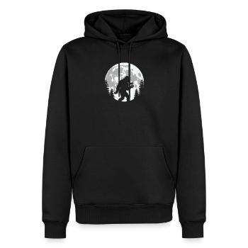 Bigfoot Eiscreme Mond - Men’s Premium Organic Hoodie - black - Front - Nico (187cm)
