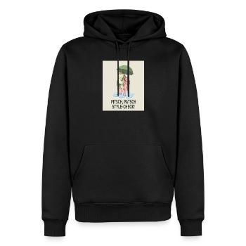 Cooler Frosch im Style Check - Männer Premium Bio Hoodie - Schwarz - Vorne - Nico (187cm)