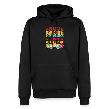 Bingo Game Please Ignore The Sounds When I Play - Männer Premium Bio Hoodie - Schwarz - Vorne - Nico (187cm)