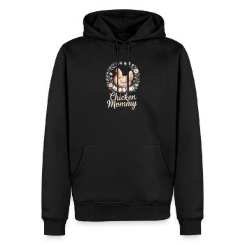 Poulet Maman Poulets Maman Maman Femme de fermier Fête des Mères Poulet pour la fête des mères - Sweat à capuche Premium bio Homme - noir - Devant - Nico (187cm)