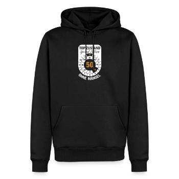 Top Zustand Spezial Edition  50 Jahre 1976 Dez. - Männer Premium Bio Hoodie - Schwarz - Vorne - Nico (187cm)