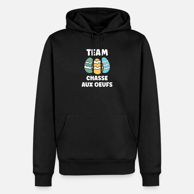 Ostern, Eiersuche - Männer Premium Bio Hoodie - Schwarz