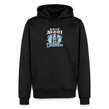 Diabetes Typ 1 Diabetiker - Männer Premium Bio Hoodie - Schwarz - Vorne - Nico (187cm)