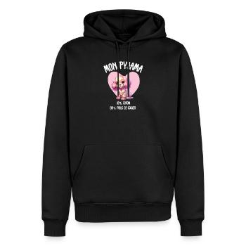 Lustige Cocker Spaniel Hundepyjamas - Männer Premium Bio Hoodie - Schwarz - Vorne - Nico (187cm)