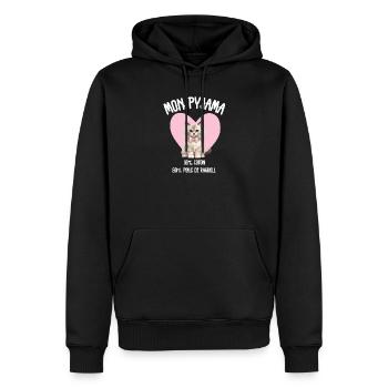 Ragdoll Humor Cat Hair Pajamas - Men’s Premium Organic Hoodie - black - Front - Nico (187cm)
