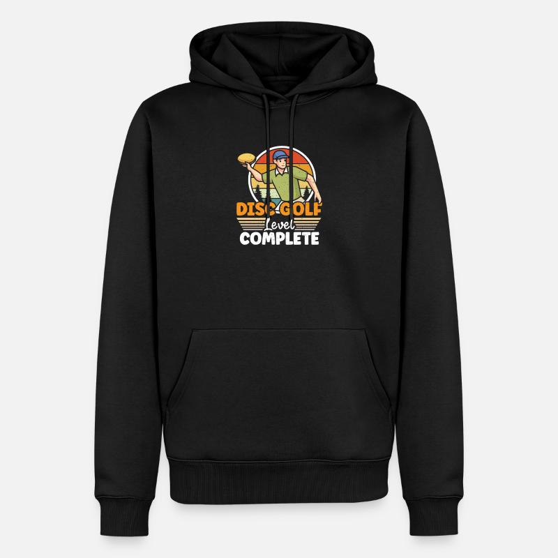 Cadeaux de disc golf Disc Golf - Sweat à capuche Premium bio Homme - noir