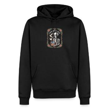 The Laundry Oracle Skelett Wäsche Humor - Männer Premium Bio Hoodie - Schwarz - Vorne - Nico (187cm)