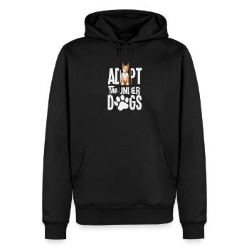 Adopt Dogs Animal Rescue Shelter - Men’s Premium Organic Hoodie - black - Front - Nico (187cm)