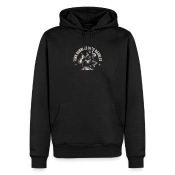 Blasen zu Schmuck | Glasbläser Heißglas - Männer Premium Bio Hoodie - Schwarz - Vorne - Nico (187cm)