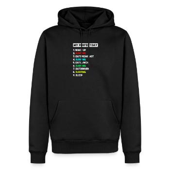 Mon jour parfait : Modeler Sculpteur drôle - Sweat à capuche Premium bio Homme - noir - Devant - Nico (187cm)