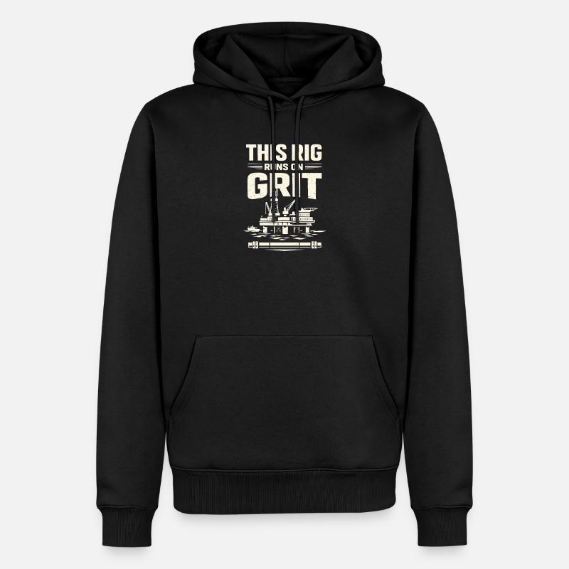 Offshore-bohrer-rig-bohrer Bohrboden Offshore - Männer Premium Bio Hoodie - Schwarz