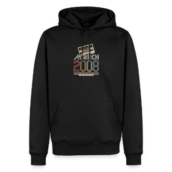 Best of March 2008 Kassette | Limited Edition - Männer Premium Bio Hoodie - Schwarz - Vorne - Nico (187cm)