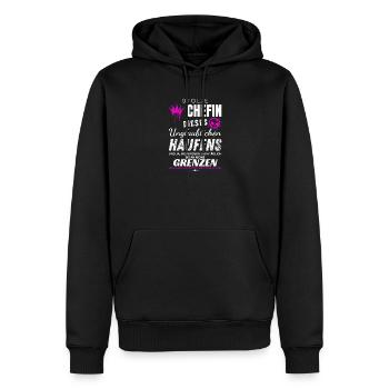 Stolze Chefin unglaublich Haufen Chefin Geschenke - Sweat à capuche Premium bio Homme - noir - Devant - Nico (187cm)