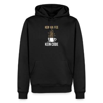 Kein Kaffee Kein Code Programmierer Informatiker - Männer Premium Bio Hoodie - Schwarz - Vorne - Nico (187cm)