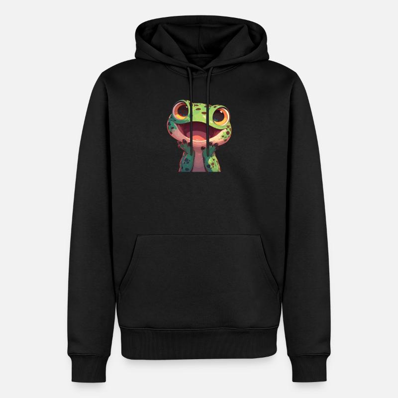 Eidechsen Eidechse - Männer Premium Bio Hoodie - Schwarz