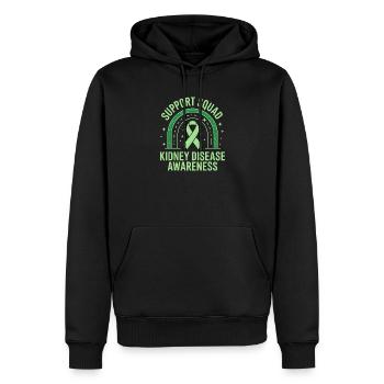 Nierenbewusstsein des Support Squad - Männer Premium Bio Hoodie - Schwarz - Vorne - Nico (187cm)