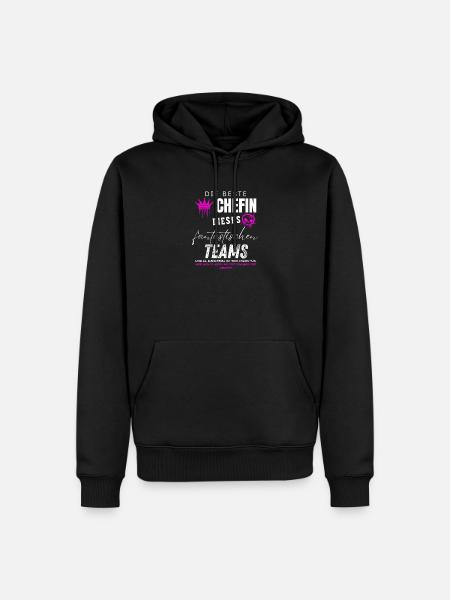 beste Chefin fantastisches Team Chefin geschenke - Men’s Premium Organic Hoodie - black