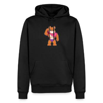 Bär Bodybuilder Bodybuilding Sport - Männer Premium Bio Hoodie - Schwarz - Vorne - Nico (187cm)