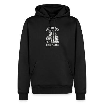 T-shirt humoristique Friends pour complice - Sweat à capuche Premium bio Homme - noir - Devant - Nico (187cm)