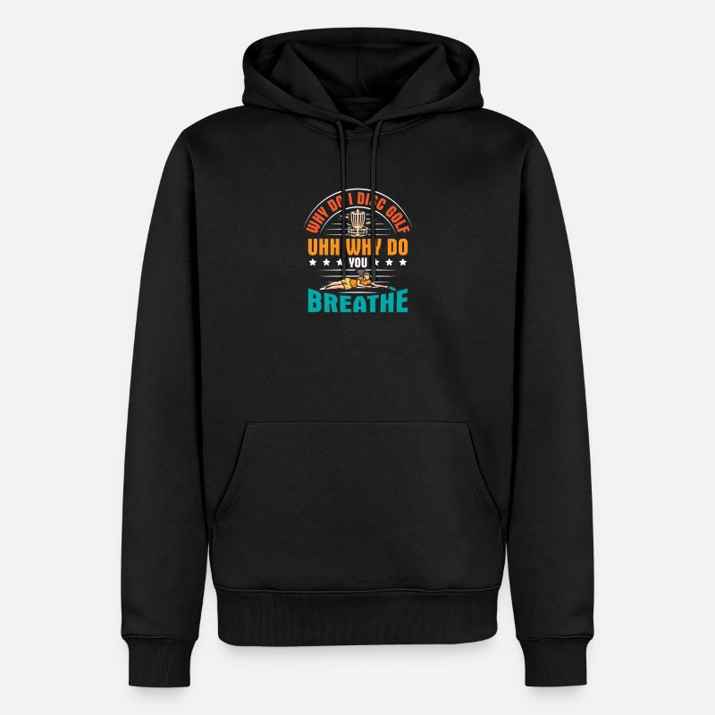 Disc Golf Geschenke Discgolf - Männer Premium Bio Hoodie - Schwarz