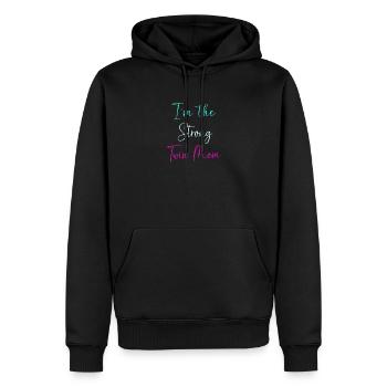 Zwillinge Mama Zwilling Mutter Geschenk - Männer Premium Bio Hoodie - Schwarz - Vorne - Nico (187cm)