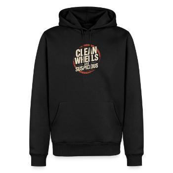 Track Day Bremsstaub Hpde Track Car Autocross - Männer Premium Bio Hoodie - Schwarz - Vorne - Nico (187cm)