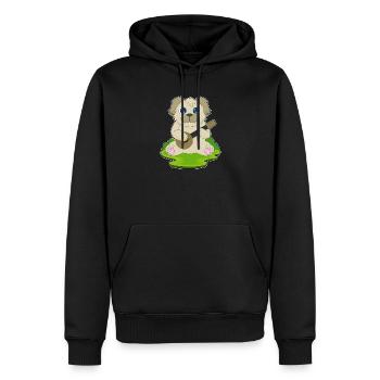 Hund Musiker Gitarre Musik - Männer Premium Bio Hoodie - Schwarz - Vorne - Nico (187cm)