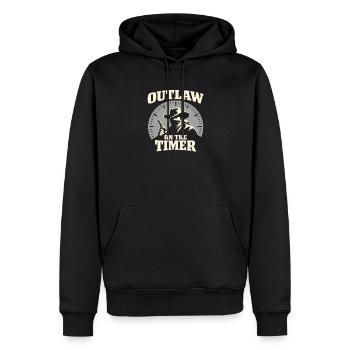 Cowboy-action-shooter. Cowboy-action-shooter - Männer Premium Bio Hoodie - Schwarz - Vorne - Nico (187cm)