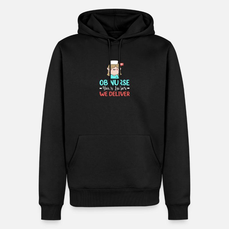 Infirmière à l’hôpital de grossesse - Sweat à capuche Premium bio Homme - noir