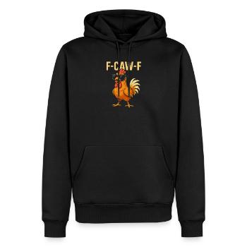 F-Caw-F Cooler Hahn Humor Spruch Lustig Tiere - Männer Premium Bio Hoodie - Schwarz - Vorne - Nico (187cm)