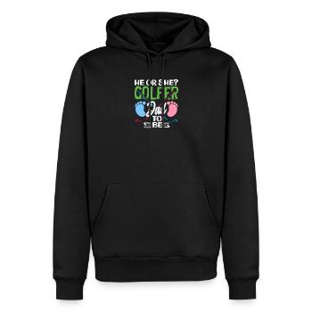 Er Oder Sie Golfer Papa Gender Reveal - Männer Premium Bio Hoodie - Schwarz - Vorne - Nico (187cm)