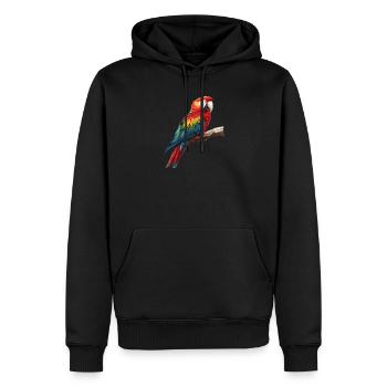 L’ère de l’ara - Sweat à capuche Premium bio Homme - noir - Devant - Nico (187cm)