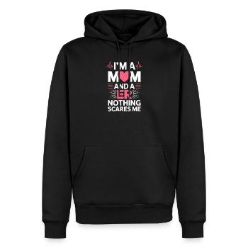 Cadeau des proverbes des urgences pour les aidants - Sweat à capuche Premium bio Homme - noir - Devant - Nico (187cm)