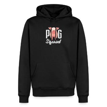 Équipe Pigs Équipe Ferme d’équipe - Sweat à capuche Premium bio Homme - noir - Devant - Nico (187cm)
