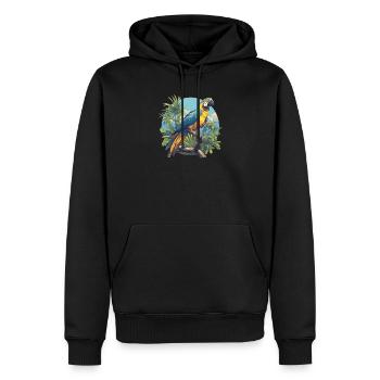 L’ère de l’ara - Sweat à capuche Premium bio Homme - noir - Devant - Nico (187cm)