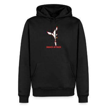 Attaque de Snack Glace de Mouette - Sweat à capuche Premium bio Homme - noir - Devant - Nico (187cm)