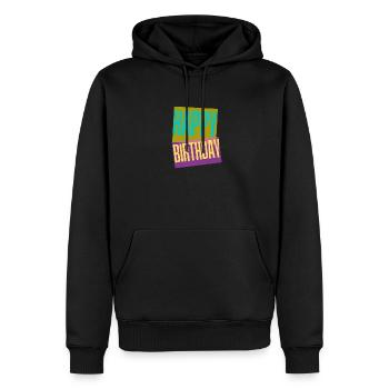 Bon anniversaire - Sweat à capuche Premium bio Homme - noir - Devant - Nico (187cm)