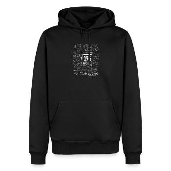 Square Root of 196 14th Birthday 14 Years Old Math - Men’s Premium Organic Hoodie - black - Front - Nico (187cm)