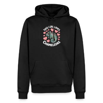 Chameleon Sayings Funny Chameleons Gift - Men’s Premium Organic Hoodie - black - Front - Nico (187cm)
