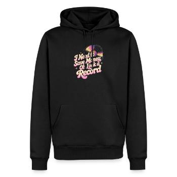 Je dois économiser de l’argent – oh, regarde, un bruit - Sweat à capuche Premium bio Homme - noir - Devant - Nico (187cm)
